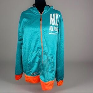 Miami Dolphins Full Zip Jacket Large Green NFL Team Apareal